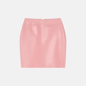 PINK LATEX SKIRT VEX XS